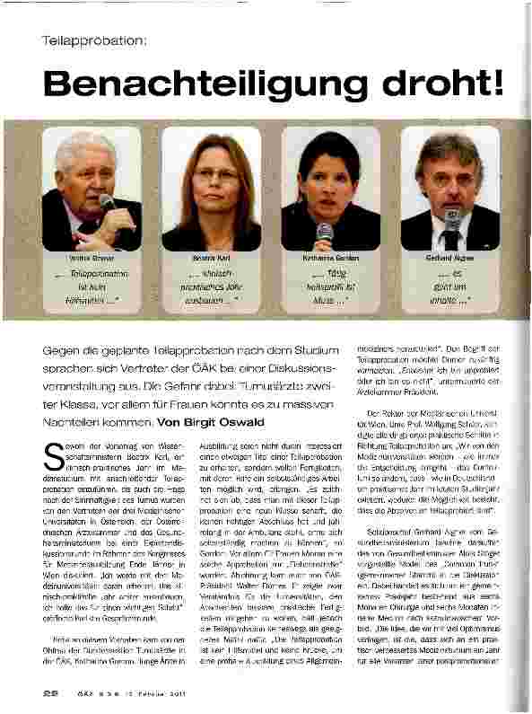 Vorschauseite 1: Benachteiligung droht!