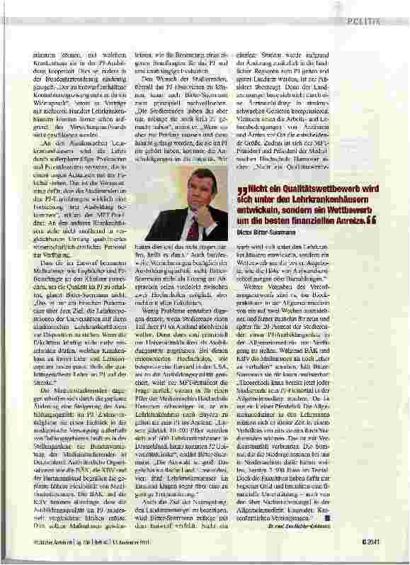 Vorschauseite 2: Das PJ ist Fakultätensache