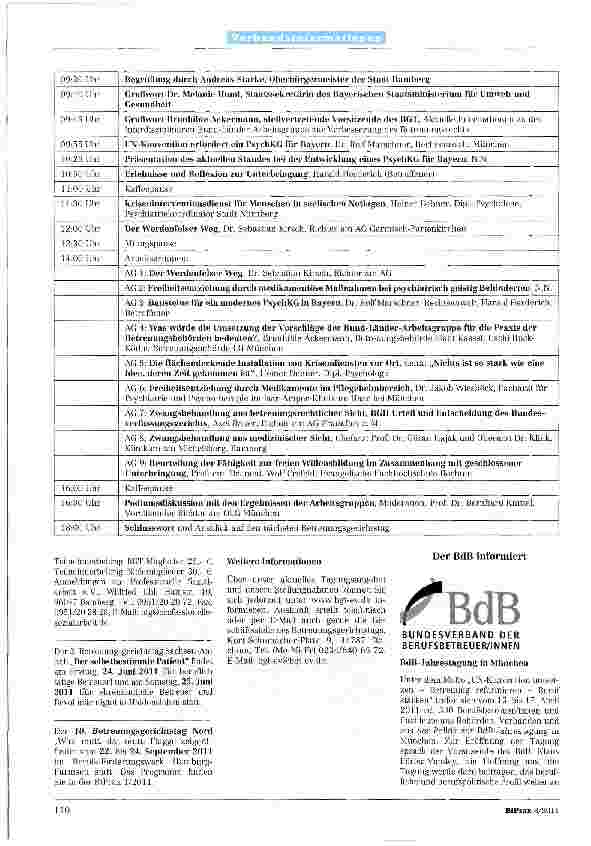 Vorschauseite 4: Die persönliche Betreuung -mit gerichtlicher Kontrolle?