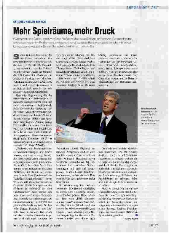 Vorschauseite 1: Mehr Spielräume, mehr Druck
