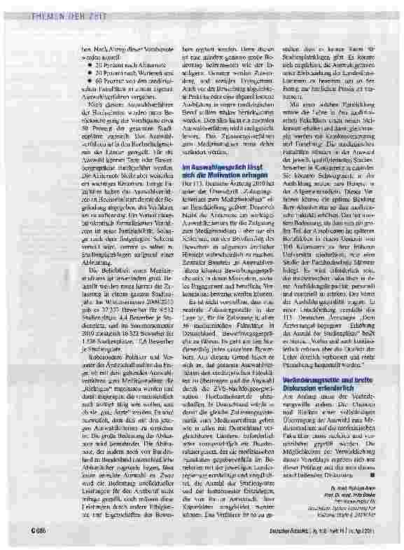 Vorschauseite 2: Fakultäten in die Pflicht nehmen