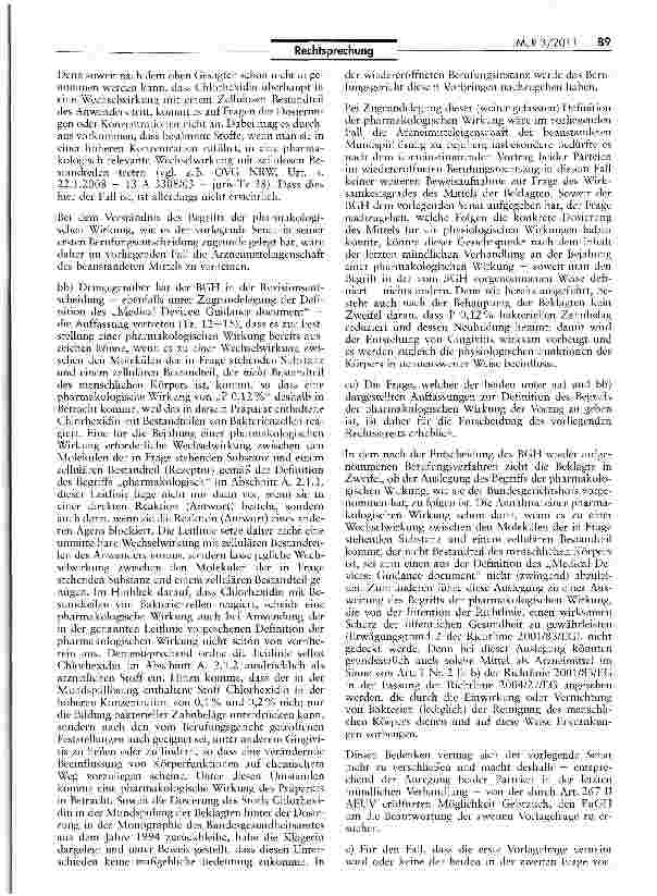 Vorschauseite 4: Abgrenzung Arzneimittel zu Kosmetikum (Mundspüllösung)