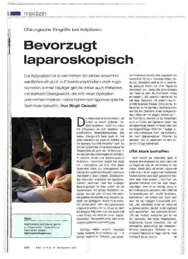 Vorschauseite 1: Bevorzugt laparoskopisch