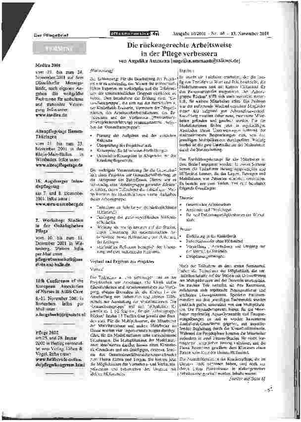 Vorschauseite 5: Die rückengerechte Arbeitsweise in der Pflege verbessern
