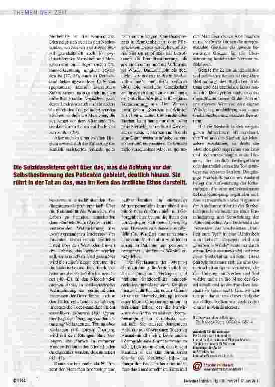 Vorschauseite 3: Die ethische Verantwortung des Arztes