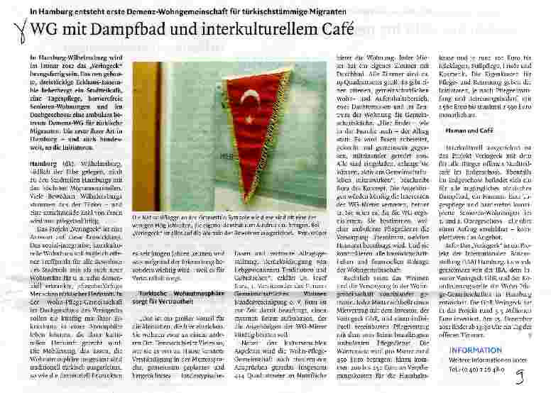 Vorschauseite 1: WG mit Dampfbad und interkulturellem Cafe