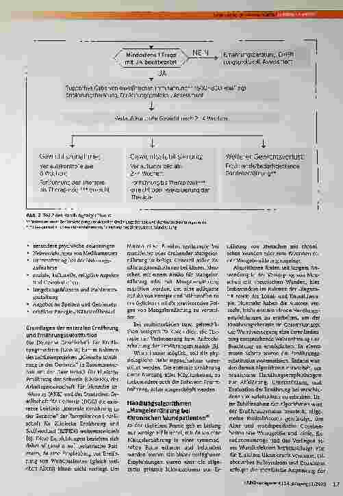 Vorschauseite 4: Ernährung, Mangelernährung und Nahrungssupplementation bei Patienten mit chronischen Wunden verschiedener Entitäten - Handlungsalgorithmen für die Patientenversorgung