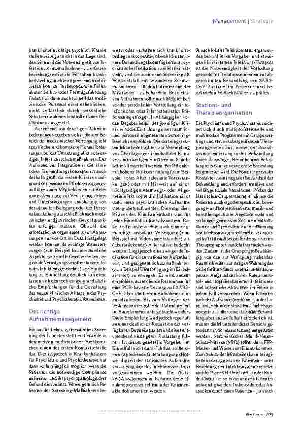 Vorschauseite 2: Corona-Pandemie: Umdenken in der Psychiatrie