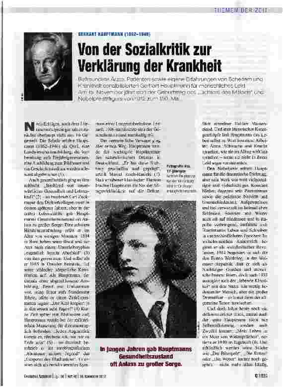 Vorschauseite 1: Von der Sozialkritik zur Verklärung der Krankheit