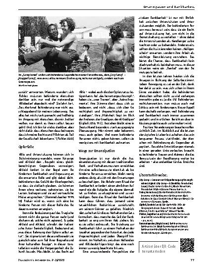 Vorschauseite 2: Emanzipation und Dankbarkeit