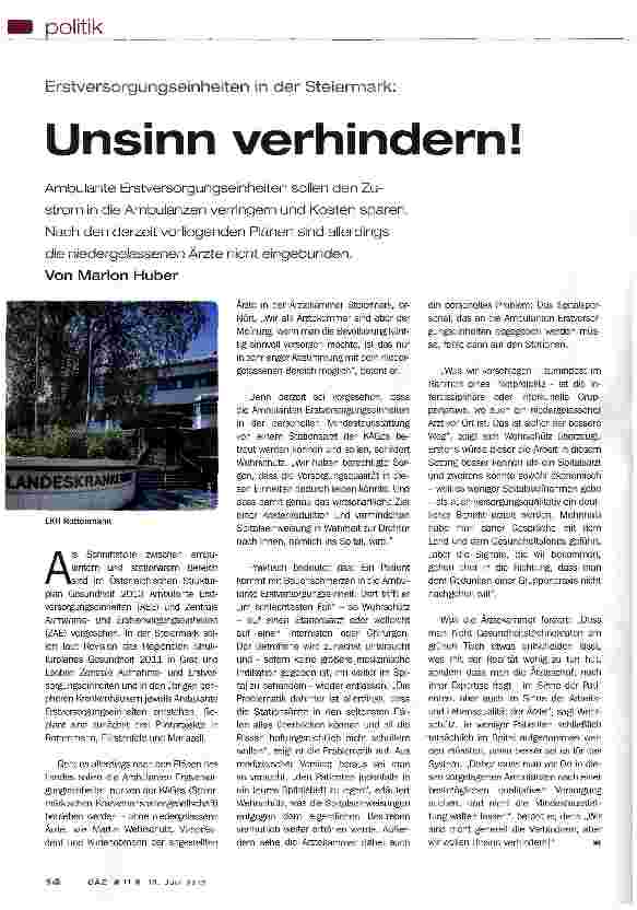 Vorschauseite 1: Unsinn verhindern!