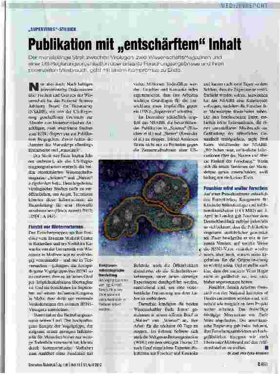 Vorschauseite 1: Publikation mit „entschärftem Inhalt