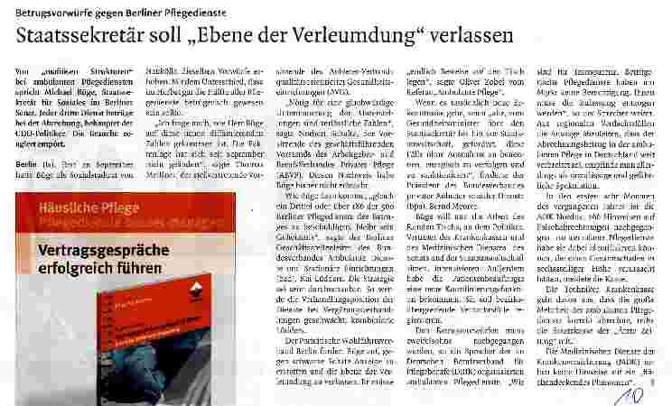 Vorschauseite 1: Staatssekretär soll „Ebene der Verleumdung verlassen