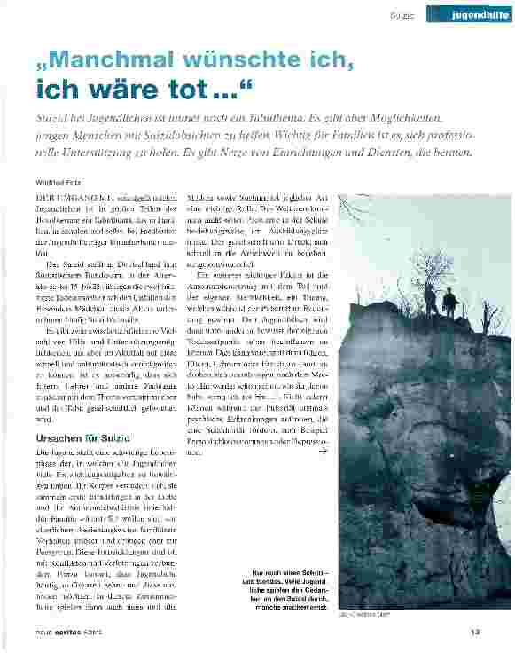 Vorschauseite 1: „Manchmal wünschte ich, ich wäre tot. ..