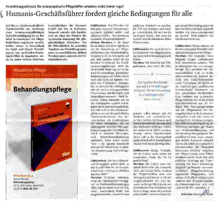 Vorschauseite 1: Humanis-Geschäftsführer fordert gleiche Bedingungen für alle