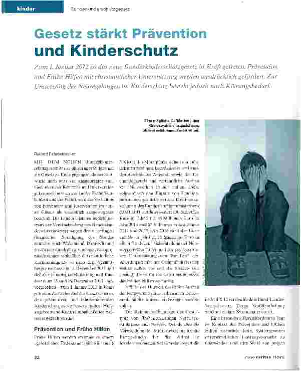 Vorschauseite 1: Gesetz stärkt Prävention und Kinderschutz