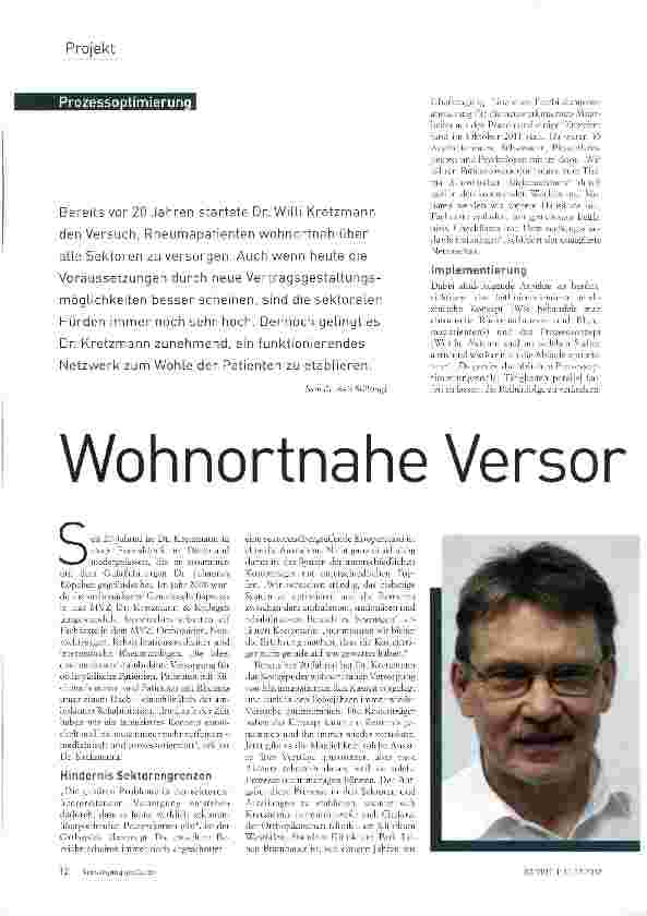 Vorschauseite 1: Wohnortnahe Versorgung über alle Sektoren