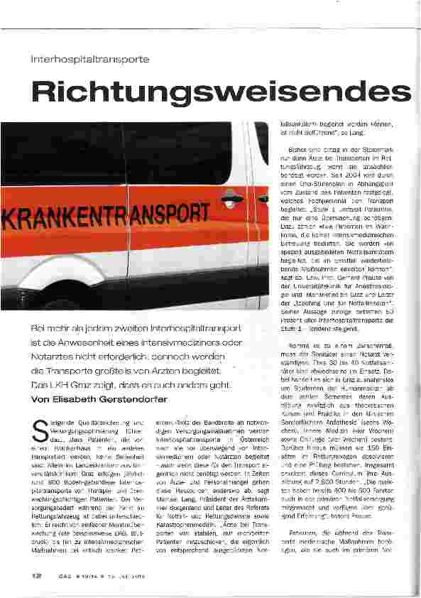 Vorschauseite 1: Richtungsweisendes Modell aus Graz