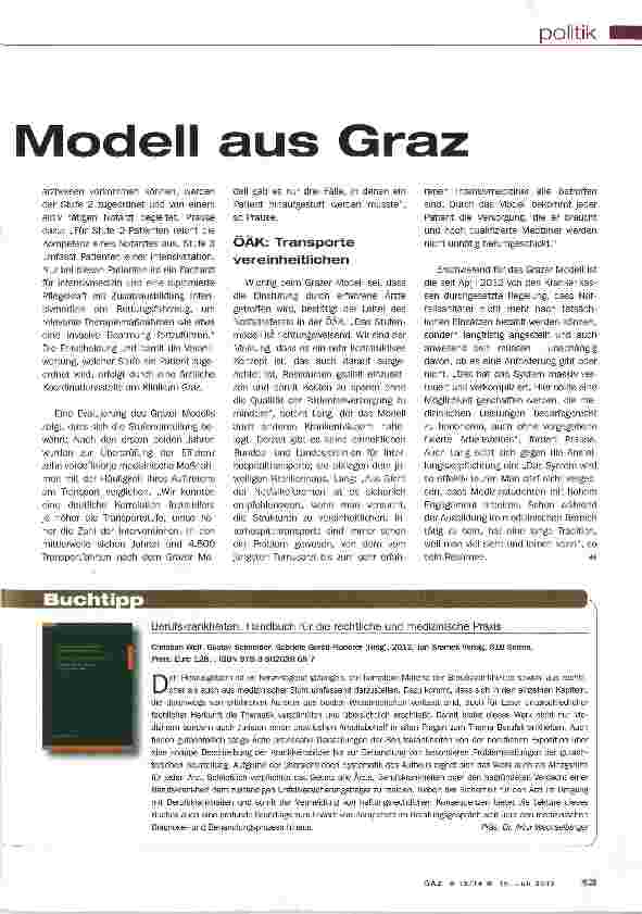 Vorschauseite 2: Richtungsweisendes Modell aus Graz