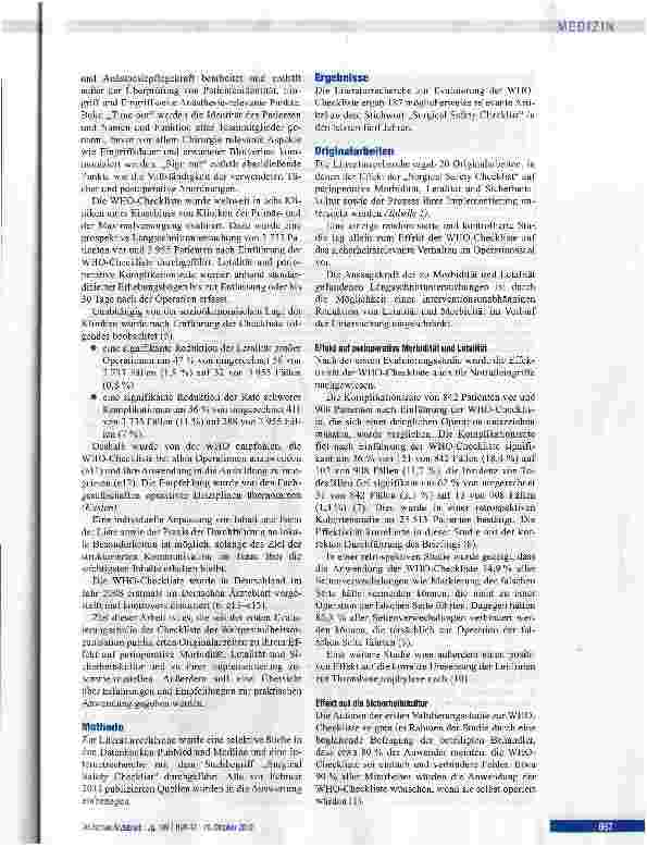 Vorschauseite 3: „Surgical Safety Checklist der Weltgesundheitsorganisation