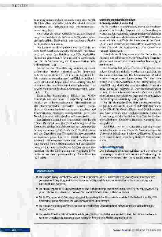 Vorschauseite 6: „Surgical Safety Checklist der Weltgesundheitsorganisation