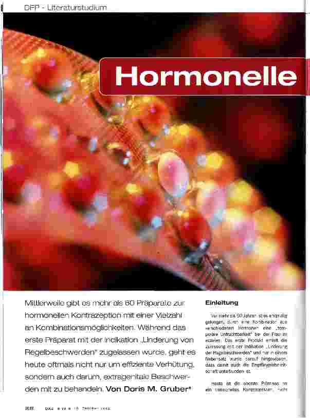 Vorschauseite 1: Hormonelle Kontrazeption