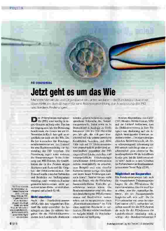 Vorschauseite 1: Jetzt geht es um das Wie