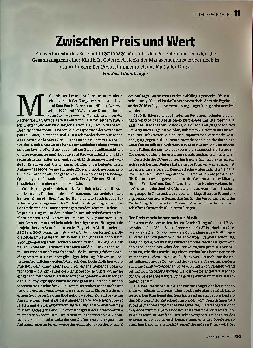 Vorschauseite 2: Zwischen Preis und Wert