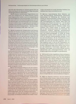 Vorschauseite 3: Verfassungswidrigkeit des Sitz zuteilungsverfahrens nach d'Hondt