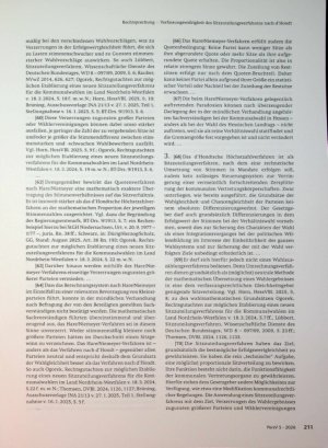 Vorschauseite 4: Verfassungswidrigkeit des Sitz zuteilungsverfahrens nach d'Hondt