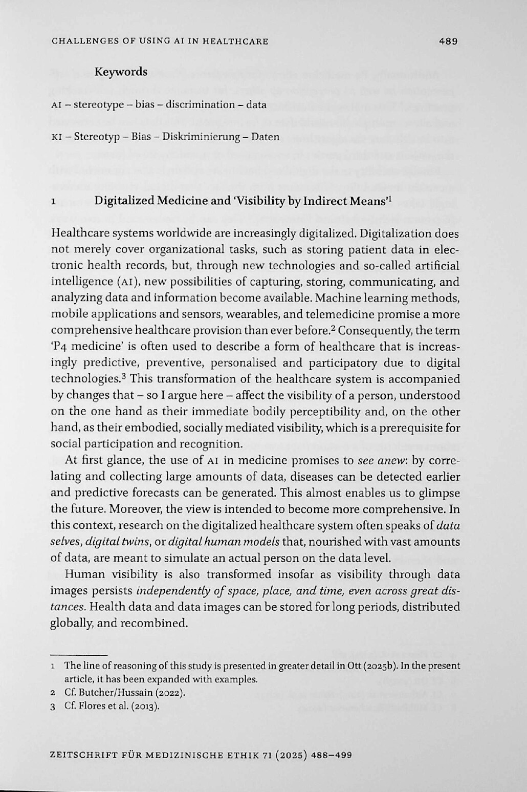 Vorschauseite 2: Unsichtbarkeit und Exponiertheit: Herausforderungen der Nutzung von KI im Gesundheitssystem