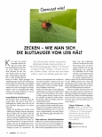 Vorschauseite 1: Zecken - wie man sich die Blutsauger vom Leib hält