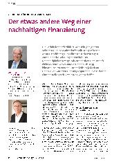 Vorschauseite 1: Der etwas andere Weg einer nachhaltigen Finanzierung