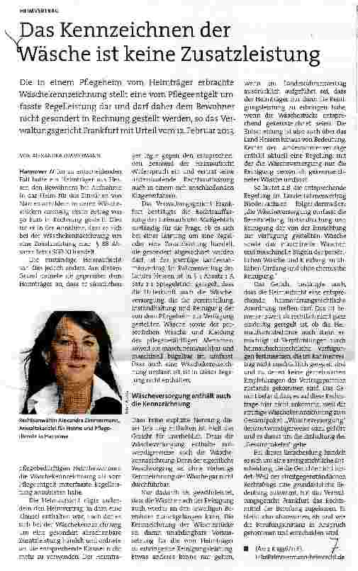Vorschauseite 1: Kennzeichnen der Wäsche ist keine Zusatzleistung