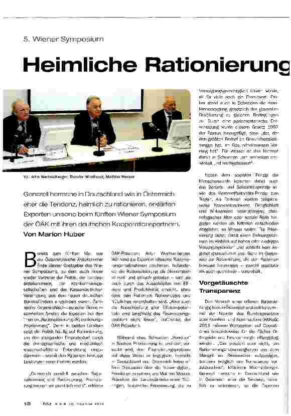 Vorschauseite 1: Heimliche Rationierung auf dem Vormarsch