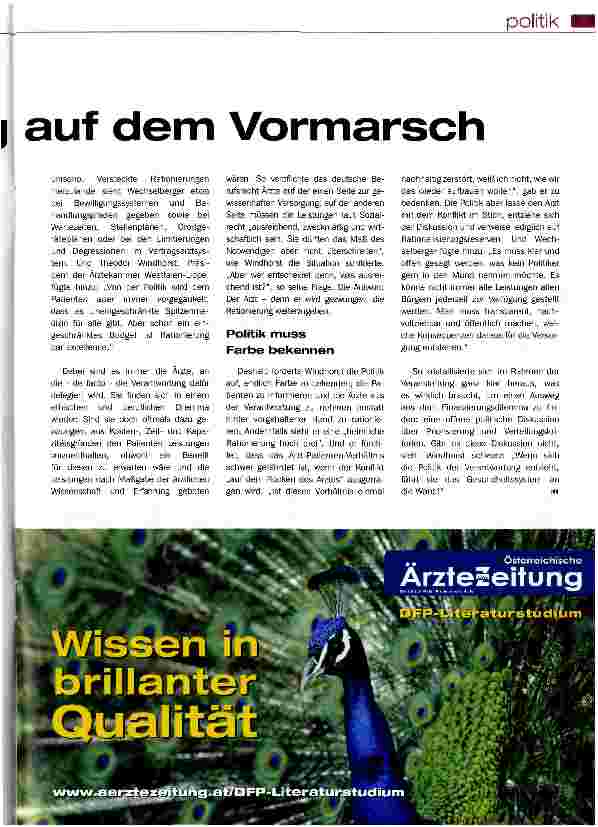 Vorschauseite 2: Heimliche Rationierung auf dem Vormarsch
