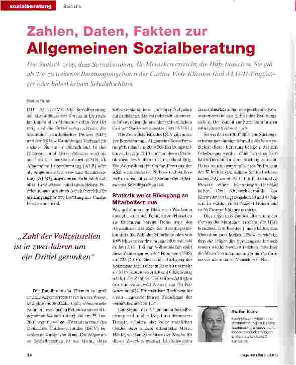 Vorschauseite 1: Zahlen, Daten, Fakten zur Allgemeinen Sozialberatung