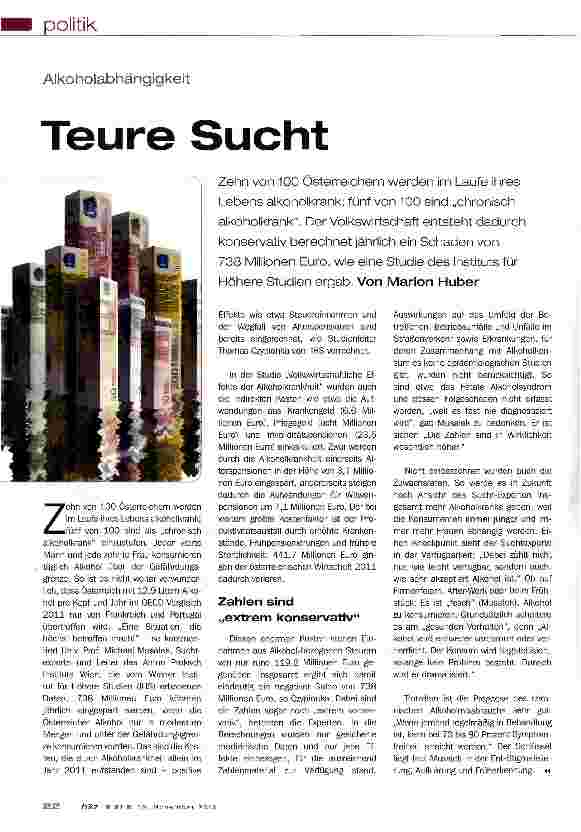 Vorschauseite 1: Teure Sucht