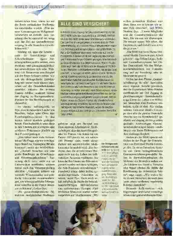 Vorschauseite 3: Die Weltgemeinschaft setzt sich ein ehrgeiziges Ziel