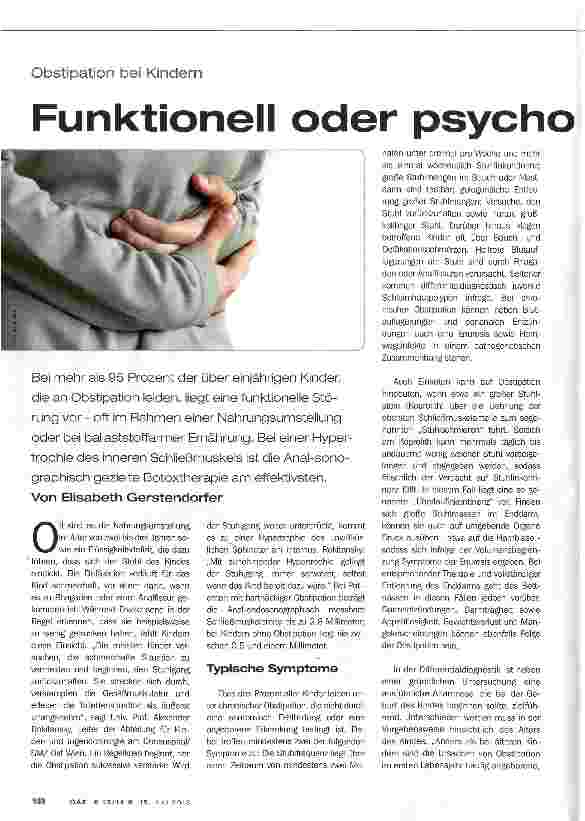 Vorschauseite 1: Funktionell oder psychosozial bedingt