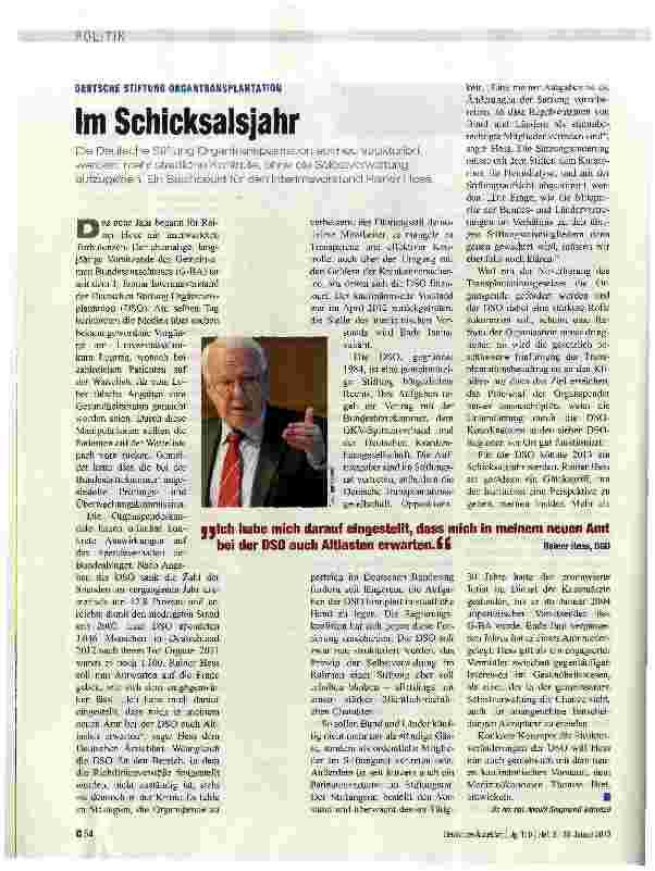 Vorschauseite 1: Im Schicksalsjahr