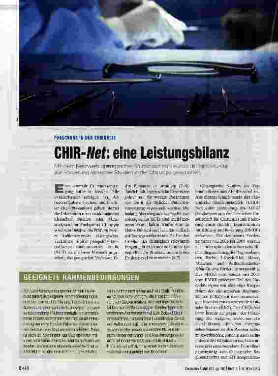 Vorschauseite 1: CHIR-ffef: eine Leistungsbilanz