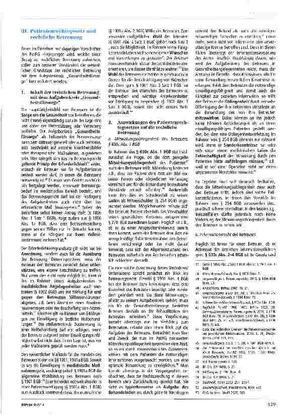 Vorschauseite 3: Patientenrechtegesetz und rechtliche Betreuung