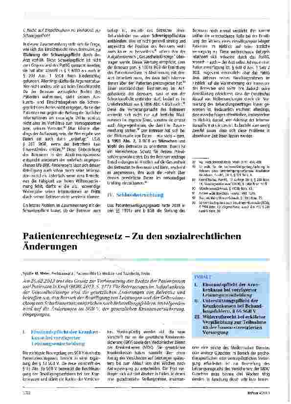 Vorschauseite 6: Patientenrechtegesetz und rechtliche Betreuung