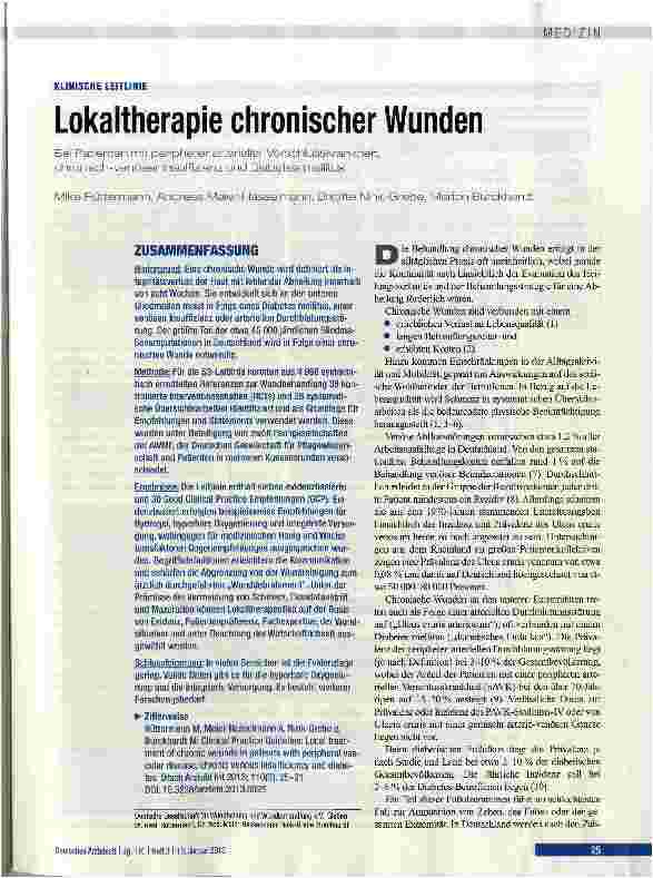 Vorschauseite 1: Lokaltherapie chronischer Wunden