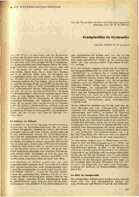Vorschauseite 1: Krampfanfälle im Kindesalter