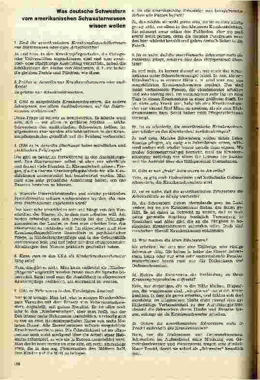Vorschauseite 4: Das amerikanische Krankenpflegewesen