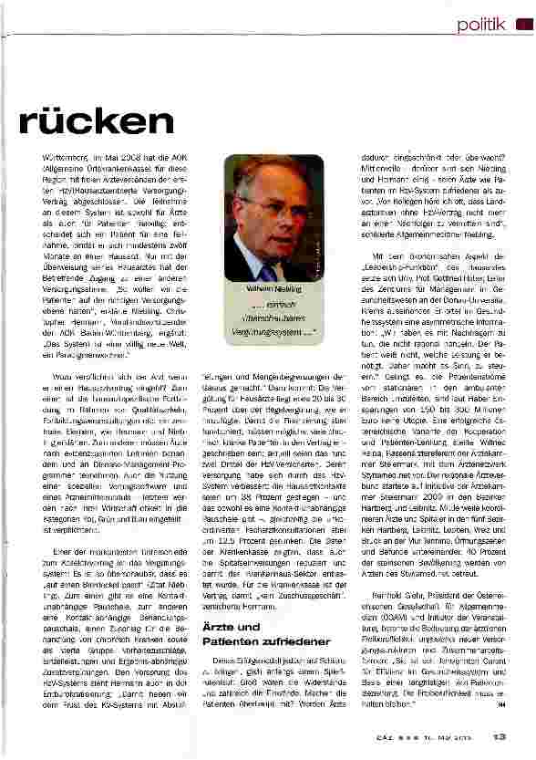 Vorschauseite 2: Hausarzt ins Zentrum rücken