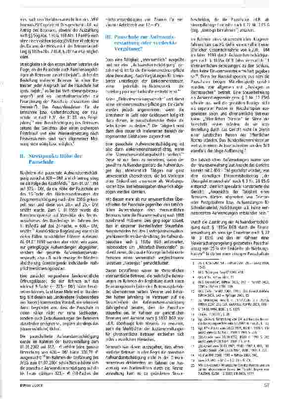 Vorschauseite 2: Aufwandspauschale gem. § 1835a BGB - Ende des Gezerres? - zugleich Besprechung des BFH-Urteils v. 17. 10. 2012, VIII R 57/09