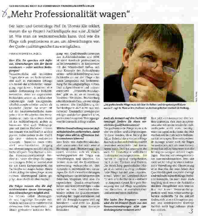 Vorschauseite 1: „Mehr Professionalität wagen